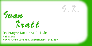 ivan krall business card
